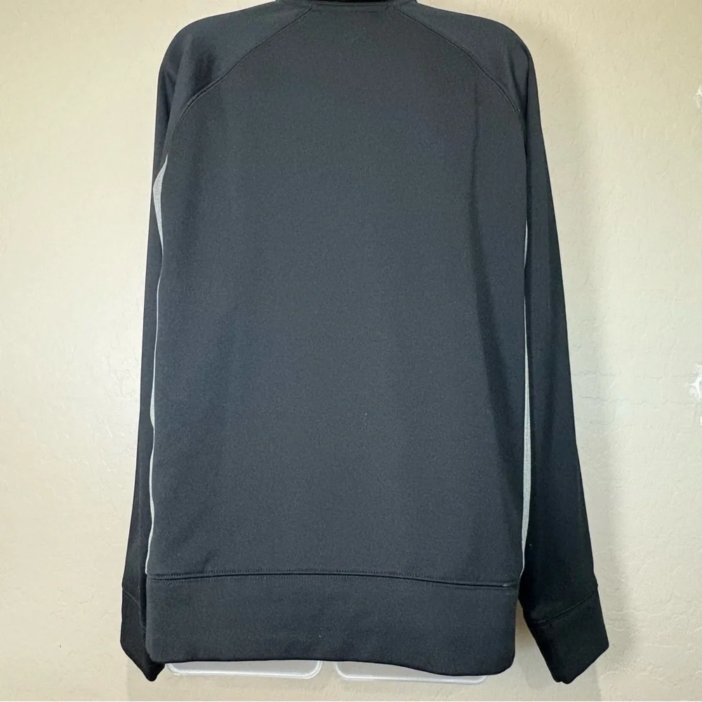 Nike Pullover Jacket Therma-Fit 1/4 Zip Black with Grey Side Stripes Women’s M